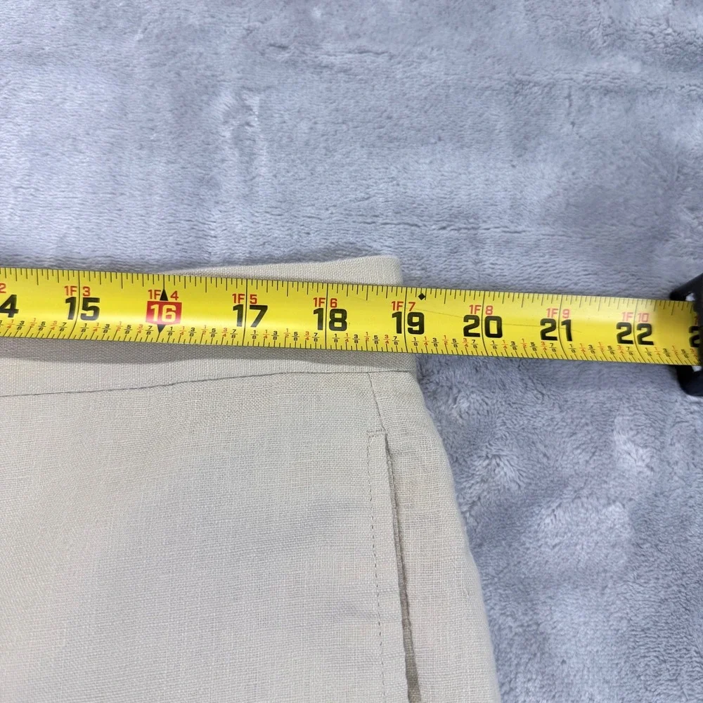 Pronto Uomo‎ Platinum Mens Beige Linen Dress Pants Size 38x30 Flat Front